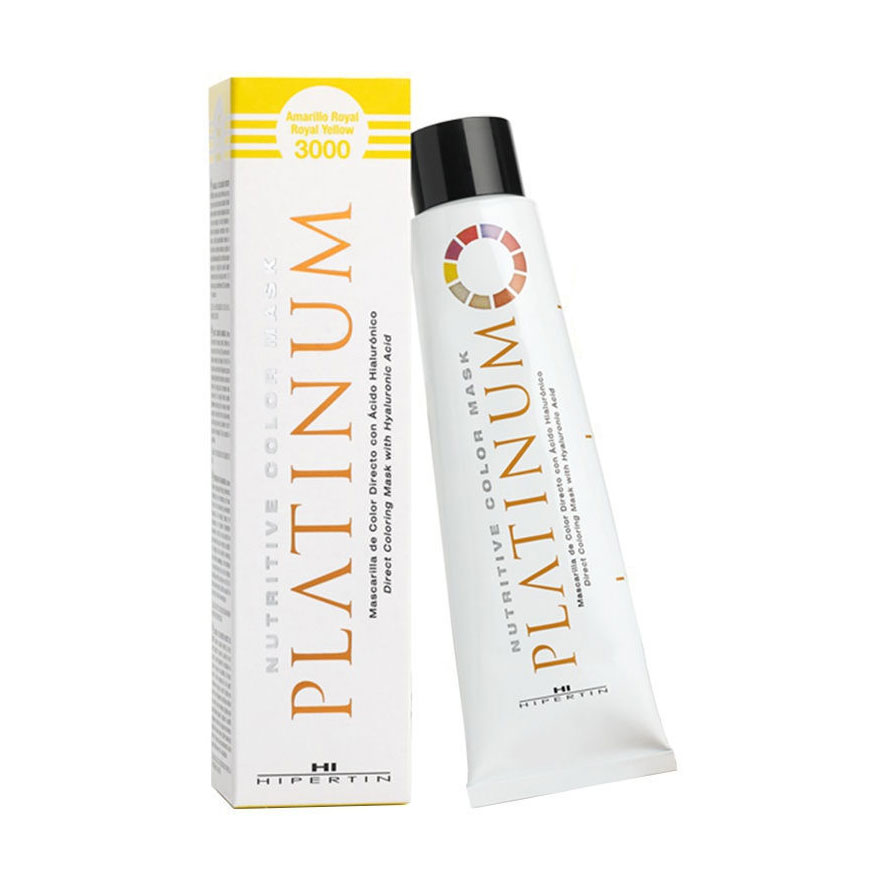 Тонувальна маска для волосся Hipertin Platinum Nutritive Color Mask з гіалуроновою кислотою, 3000 Royal Yellow, 100 мл